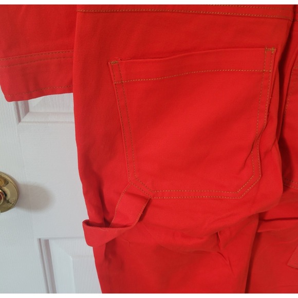 Wildfang Essential Long Sleeve Jumpsuit Red Size XS NWT Coveralls - Picture 10 of 14